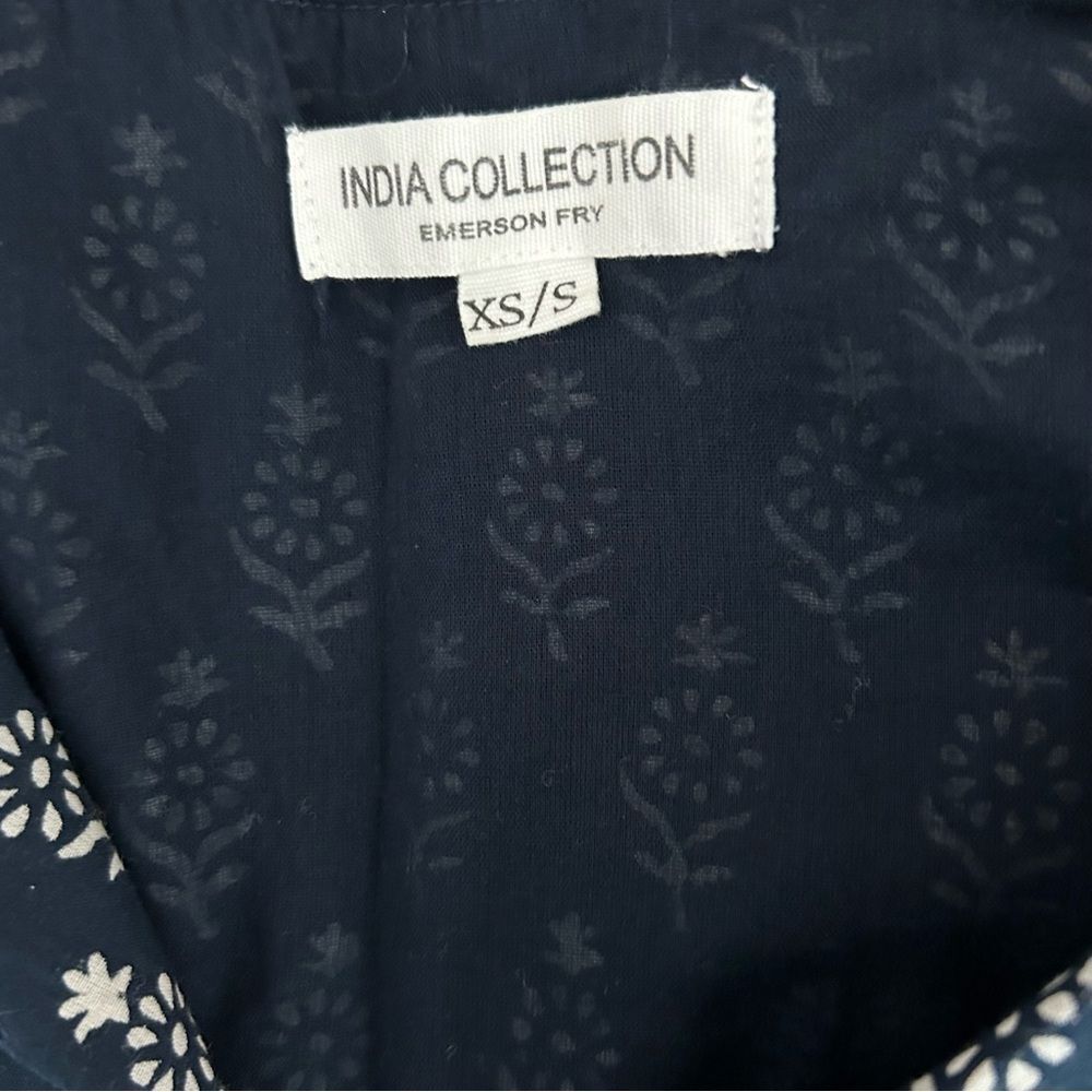 Emerson Fry India Collection Isla Dress 2 Marguerite Blue Organic Size XS/Small - Picture 8 of 14